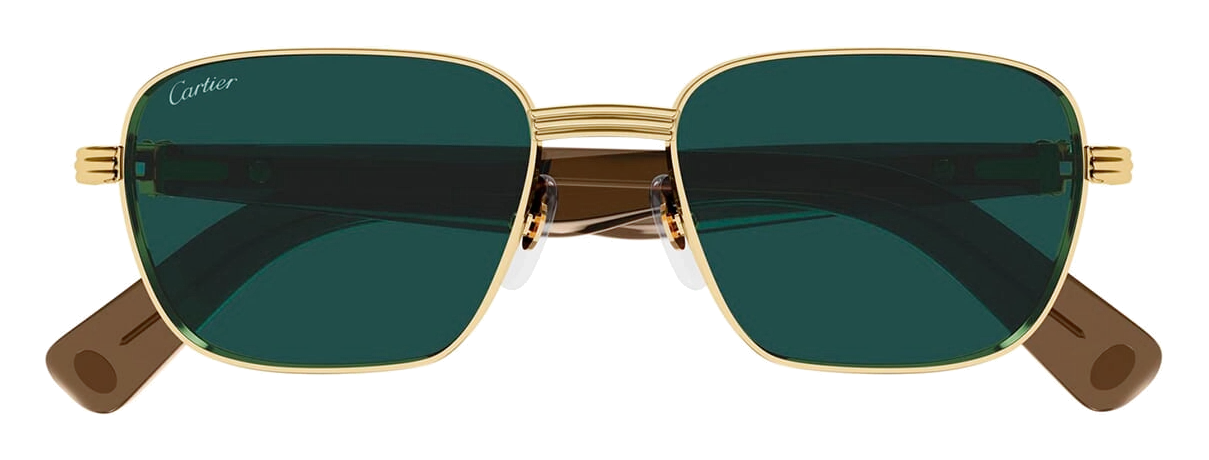 משקפי שמש Cartier CT0538S בצבע זהב, עדשות ירוקות (תמונה 2 מתוך 3)