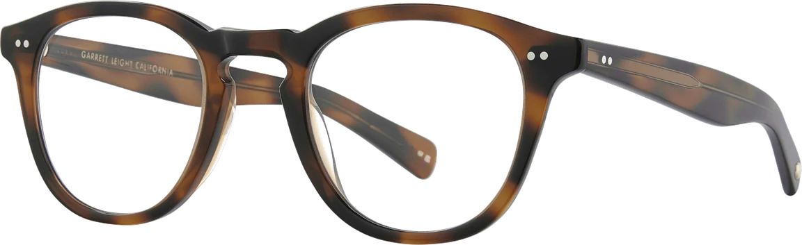 משקפי ראייה Garrett Leight HAMPTON בצבע שריון חום מנוקד (תמונה 1 מתוך 3)