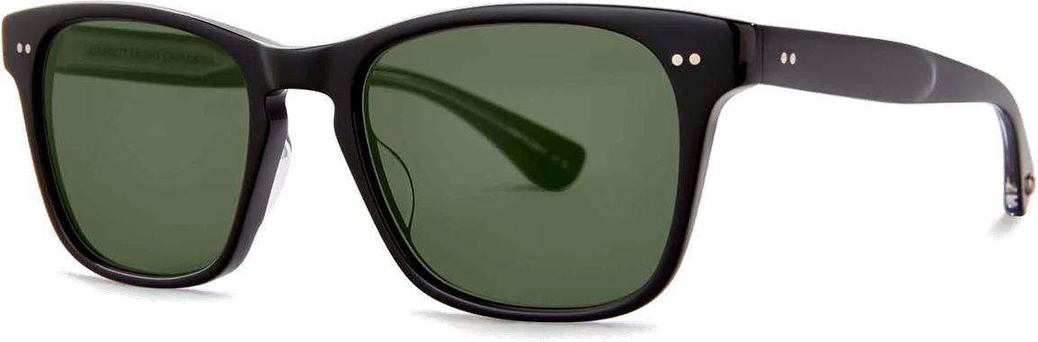משקפי שמש Garrett Leight TORREY בצבע שחור, עדשות ירוקות G15 (תמונה 1 מתוך 3)