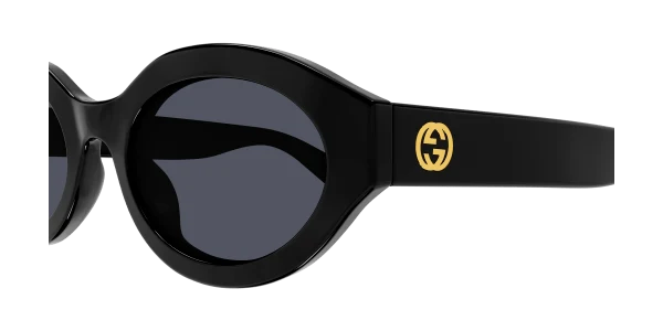 משקפי שמש Gucci GG1579S בצבע שחור, עדשות אפורות (תמונה 3 מתוך 3)