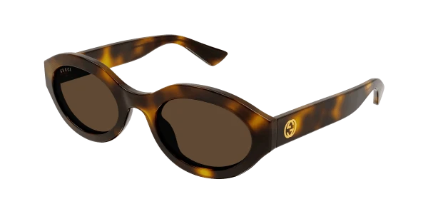 משקפי שמש Gucci GG1579S בצבע הוואנה, עדשות חומות (תמונה 1 מתוך 3)