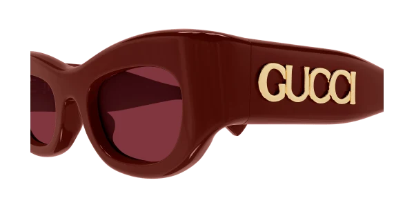 משקפי שמש Gucci GG1809S בצבע בורדו, עדשות עשן (תמונה 3 מתוך 3)