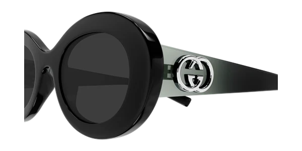 משקפי שמש Gucci GG2026S בצבע שחור, עדשות אפורות (תמונה 3 מתוך 3)