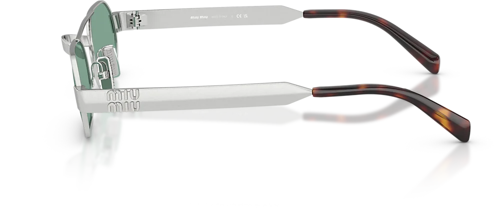 משקפי שמש Miu Miu MU B52S בצבע ירוק (תמונה 3 מתוך 3)