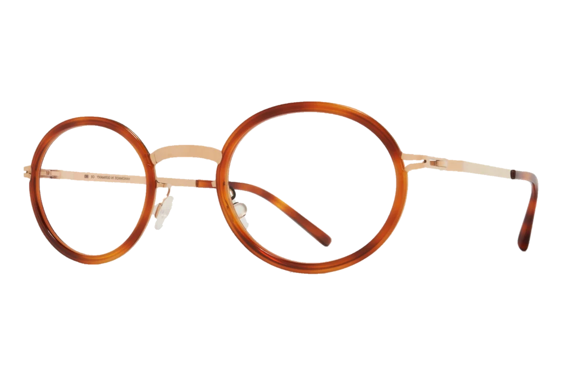 משקפי ראייה MYKITA BERTHOLD בצבע זהב שמפניה / הוואנה רך