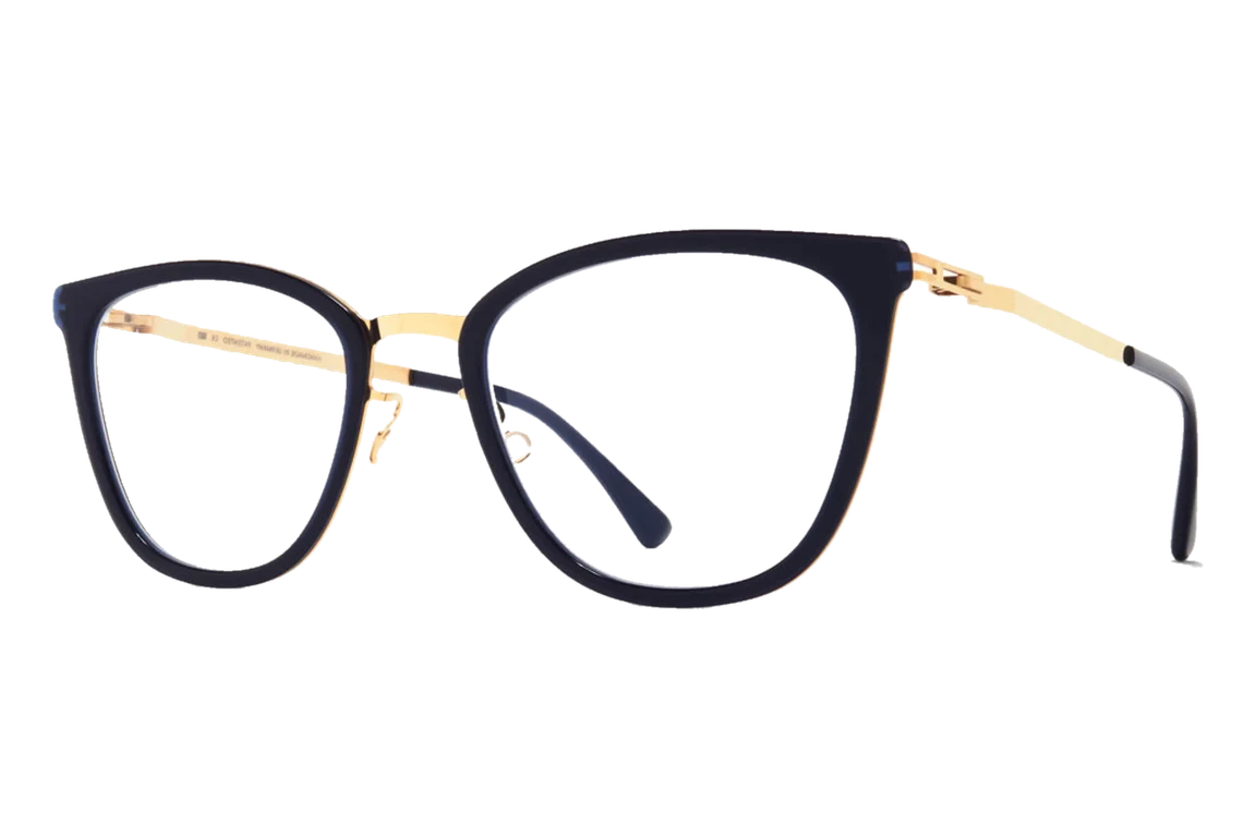 משקפי ראייה MYKITA JADA בצבע זהב מבריק / אינדיגו חלבי