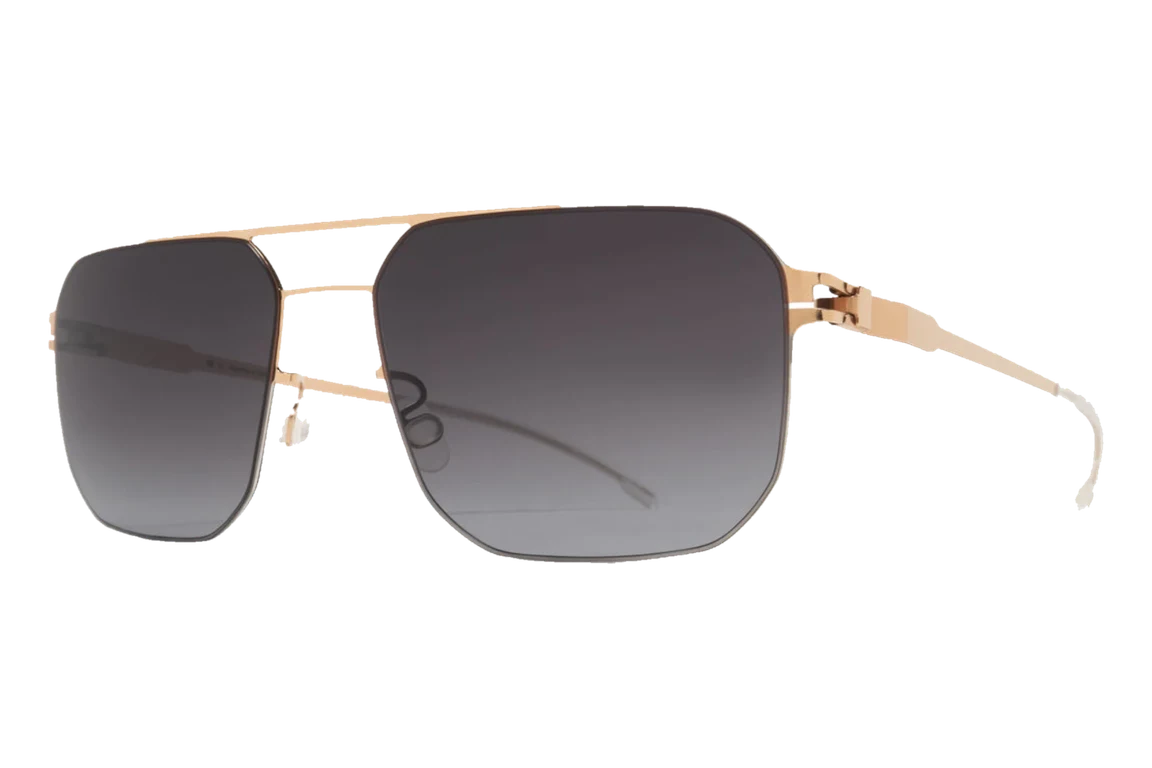משקפי שמש MYKITA RHYS בצבע כסף / זהב שמפניה, עדשות גרדיאנט בגוון דמדומים