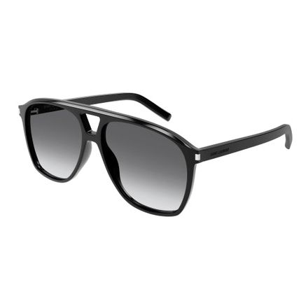 משקפי שמש Saint Laurent SL596 בצבע שחור, עדשות אפורות